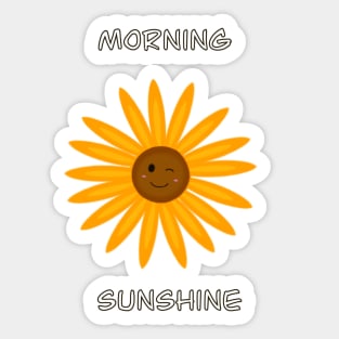 morning sunshine sunflower Sticker